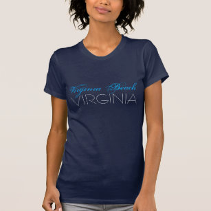 Virginia Beach Virginia Blue and White custom T-Shirt