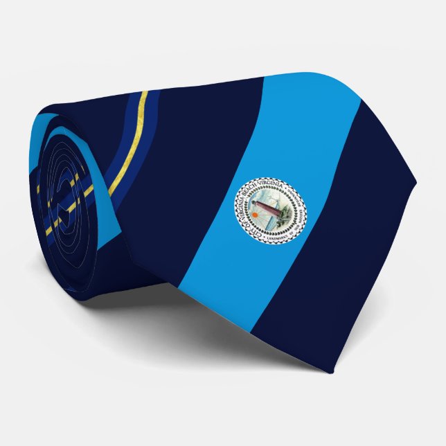 Virginia Beach (Virginia) city flag Neck Tie (Rolled)