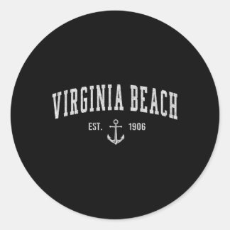Virginia Beach Virginia Classic Round Sticker