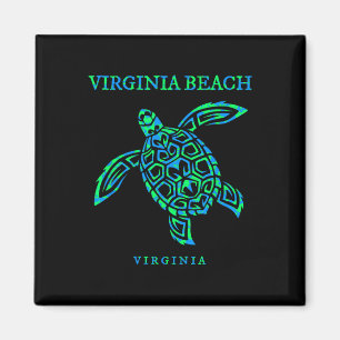 Virginia Beach Virginia Sea Turtle Vacation Souven Magnet