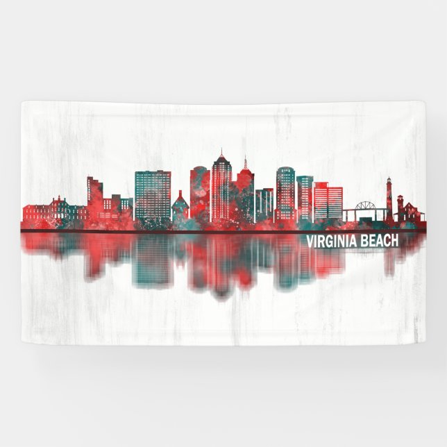 Virginia Beach Virginia Skyline Banner (Horizontal)