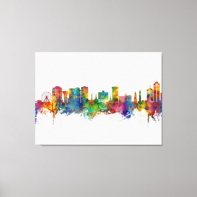 Virginia Beach Virginia Skyline Canvas Print (Front)