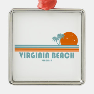 Virginia Beach Virginia Sun Palm Trees Metal Tree Decoration