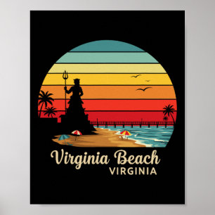 Virginia Beach Virginia Travel Summer Family Vacat Poster