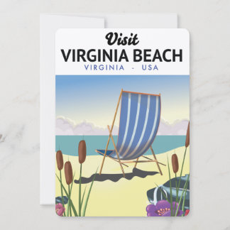 Virginia Beach Virginia USA travel poster Invitation