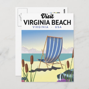 Virginia Beach Virginia USA travel poster Postcard