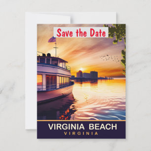 Virginia Beach Waterfront Golden Wedding Save The Date