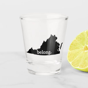 Virginia Belong State Map Shot Glass