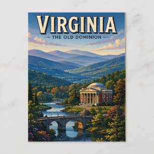 Virginia Blue Ridge Mountains Historic Beauty Postcard