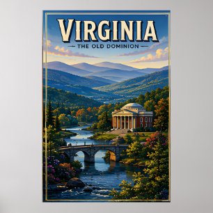 Virginia Blue Ridge Mountains Historic Beauty Poster