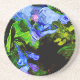 Virginia Bluebell Wildflower Impressionist Coaster