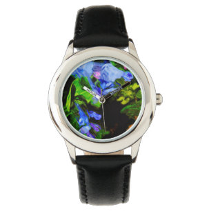 Virginia Bluebell Wildflower Impressionist Watch