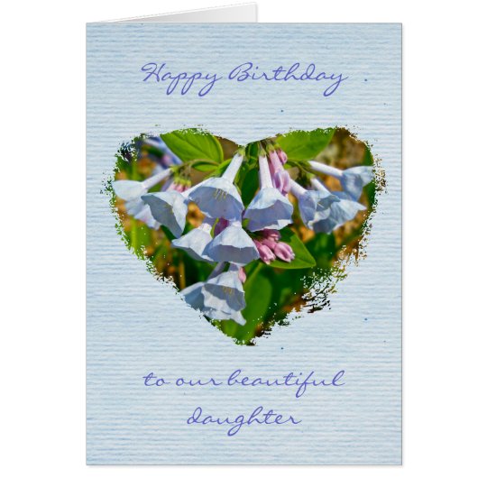 Virginia Bluebells Daughter Birthday Card