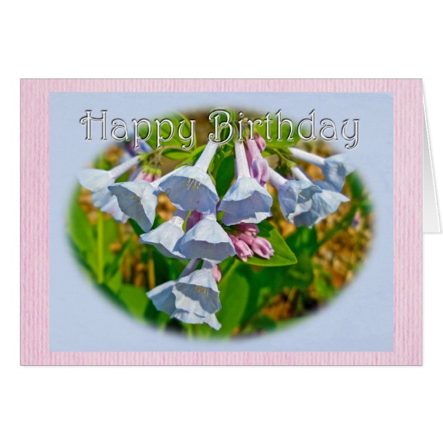 Virginia Bluebells Happy Birthday Coordinated Item (Front Horizontal)