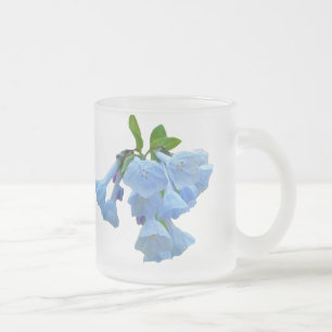 Virginia Bluebells Wildflower Frosted Glass Coffee Mug