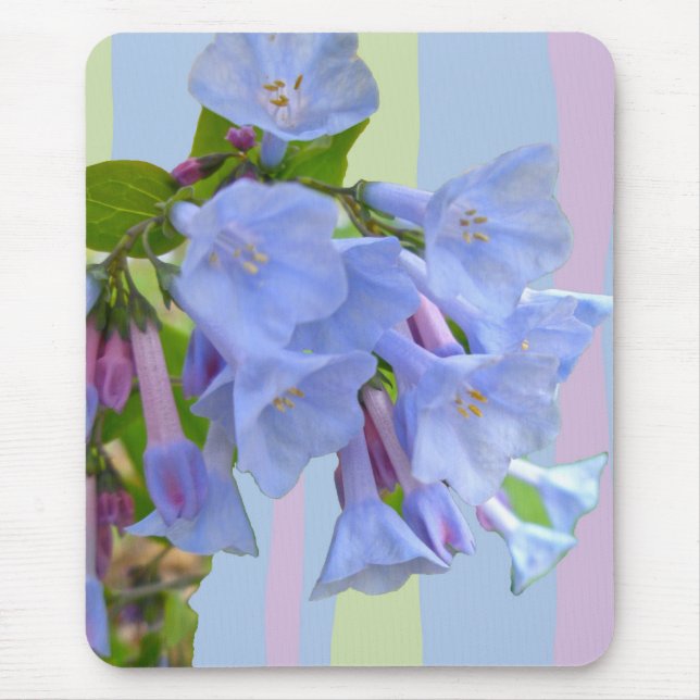 Virginia Bluebells Wildflower Mousepad (Front)