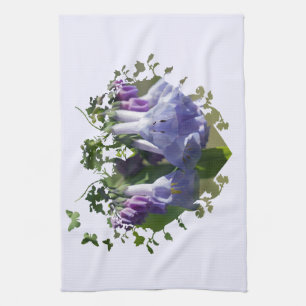 Virginia Bluebells Wildflowers Tea Towel