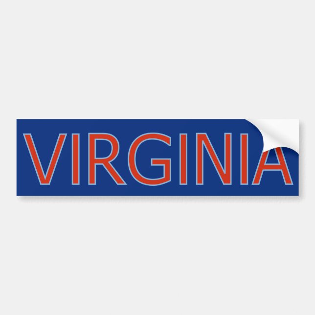 Virginia Bumper Sticker (Front)
