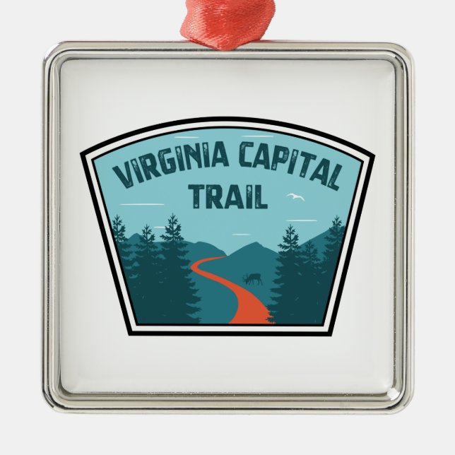 Virginia Capital Trail Metal Tree Decoration (Front)