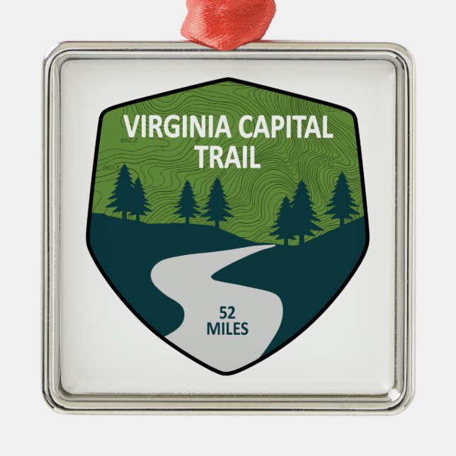 Virginia Capital Trail Metal Tree Decoration (Front)