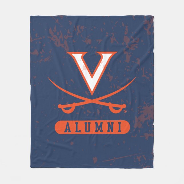 Virginia Cavaliers Alumni Distressed Fleece Blanket (Front)