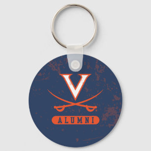 Virginia Cavaliers Alumni Distressed Key Ring