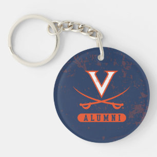 Virginia Cavaliers Alumni Distressed Key Ring
