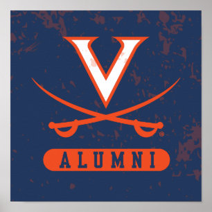 Virginia Cavaliers Alumni Distressed Poster