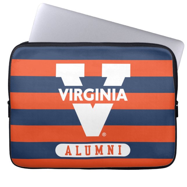 Virginia Cavaliers Alumni Stripes Laptop Sleeve (Front)