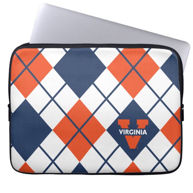 Virginia Cavaliers Argyle Laptop Sleeve (Front)