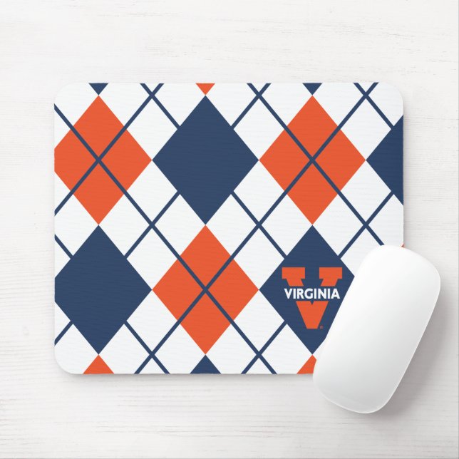 Virginia Cavaliers Argyle Mouse Mat (With Mouse)