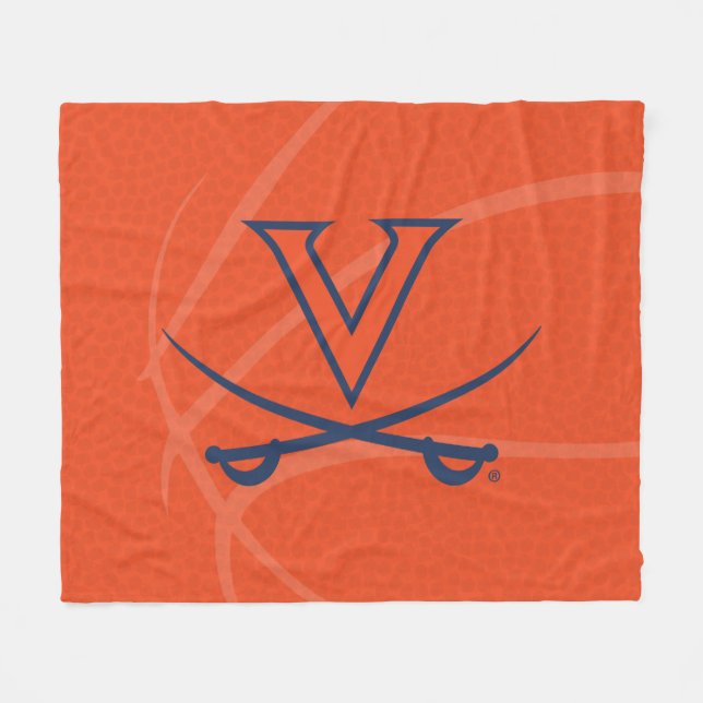 Virginia Cavaliers Basketball Fleece Blanket (Front (Horizontal))