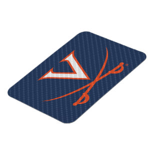 Virginia Cavaliers Carbon Fiber Magnet