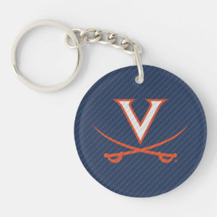 Virginia Cavaliers Carbon Fibre Key Ring