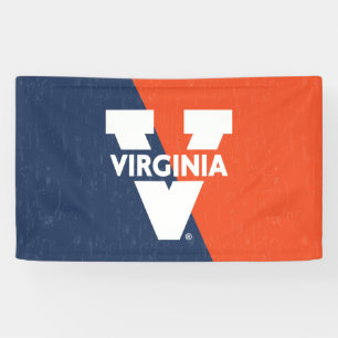Virginia Cavaliers Color Block Distressed Banner