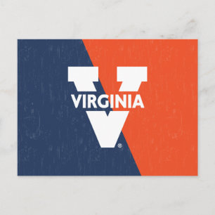 Virginia Cavaliers Color Block Distressed Invitation Postcard