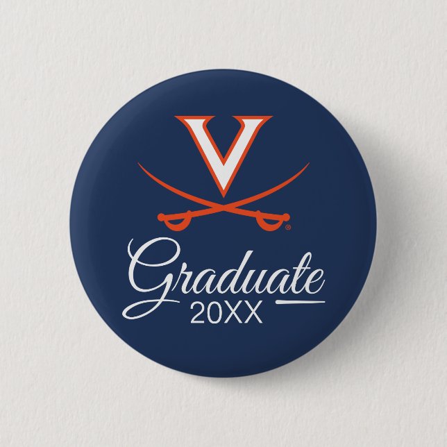 Virginia Cavaliers | Graduation 6 Cm Round Badge (Front)