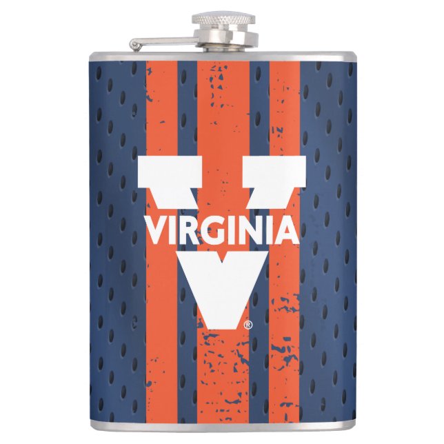 Virginia Cavaliers Jersey Hip Flask (Front)