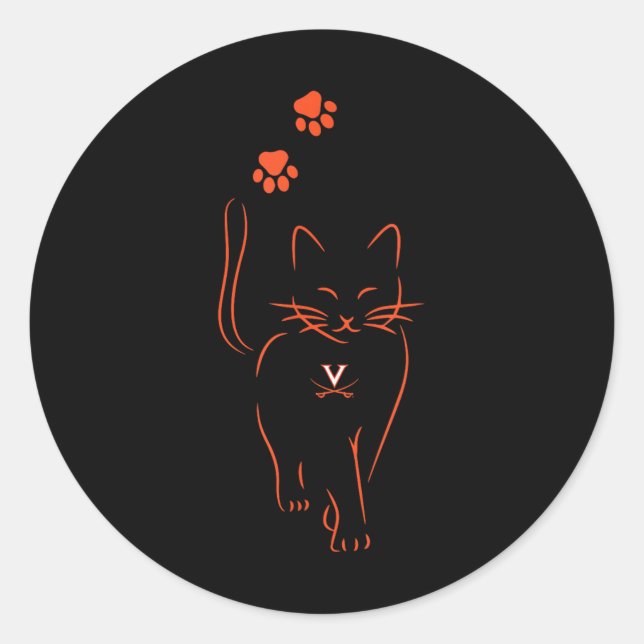 Virginia Cavaliers Licensed Print Uni-adults_uni-k Classic Round Sticker (Front)