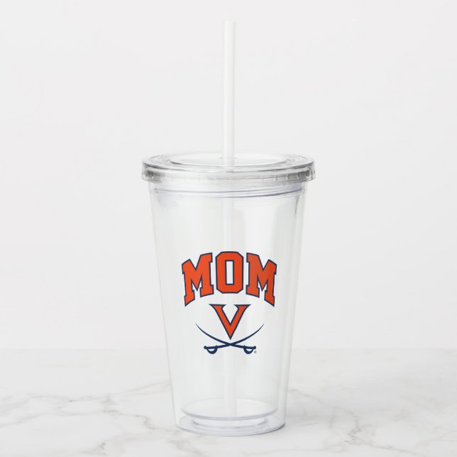 Virginia Cavaliers Mom Acrylic Tumbler (Front)