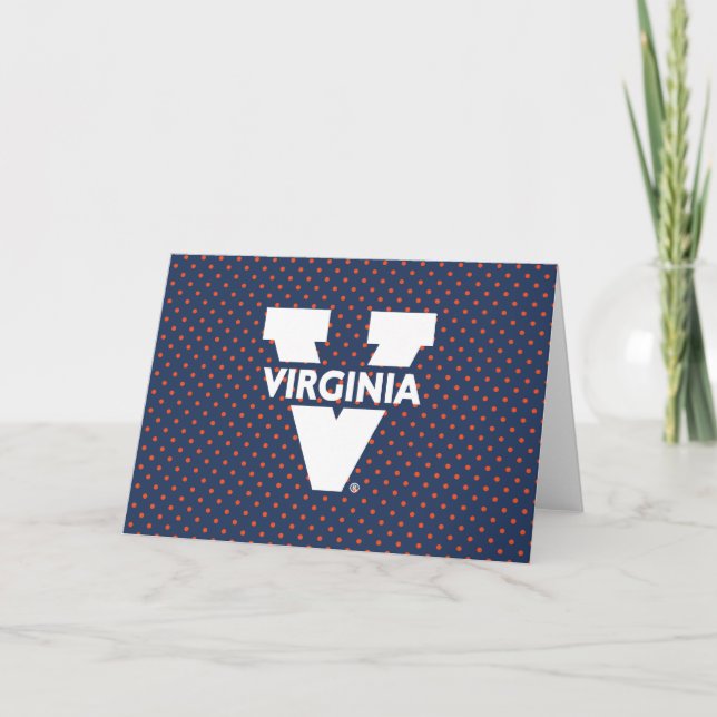 Virginia Cavaliers Polka Dots Card (Front)