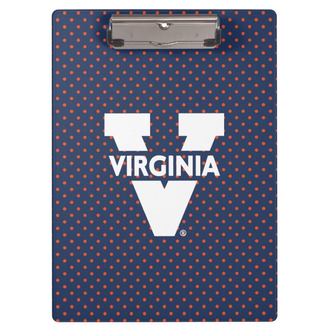 Virginia Cavaliers Polka Dots Clipboard (Front)