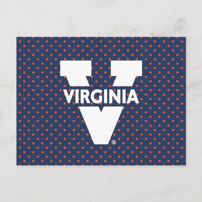 Virginia Cavaliers Polka Dots Invitation Postcard (Front)