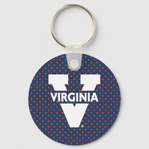 Virginia Cavaliers Polka Dots Key Ring