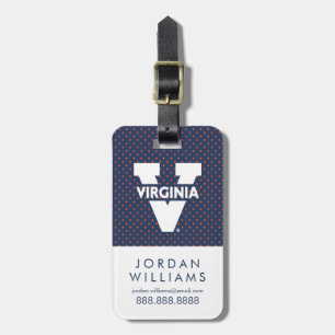 Virginia Cavaliers Polka Dots Luggage Tag