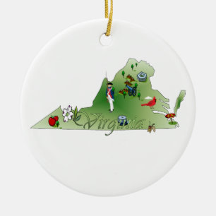 Virginia Christmas Tree Ornament