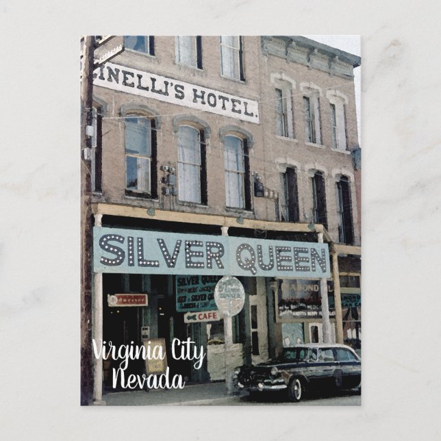 Virginia City Nevada 1950's Silver Queen  Postcard (Front)