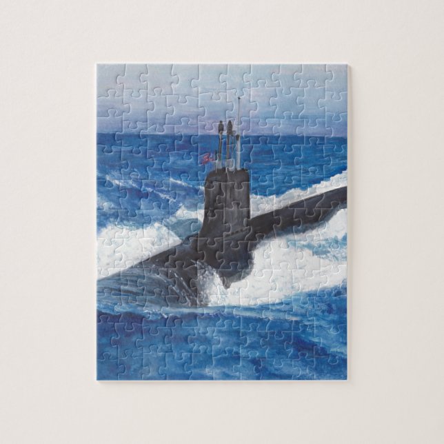 Virginia Class Warriors Submarine Jigsaw Puzzle (Vertical)