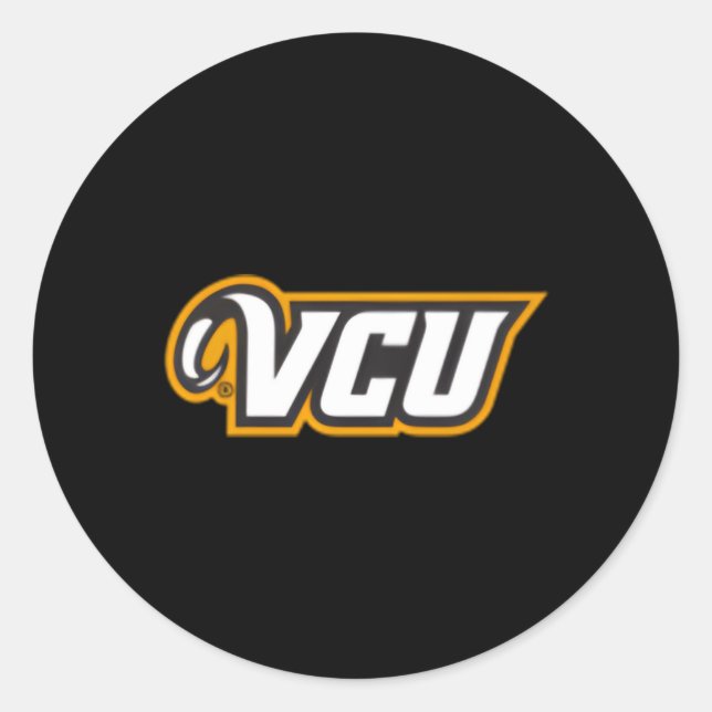 Virginia Commonwealth Rams Left Chest Icon Classic Round Sticker (Front)