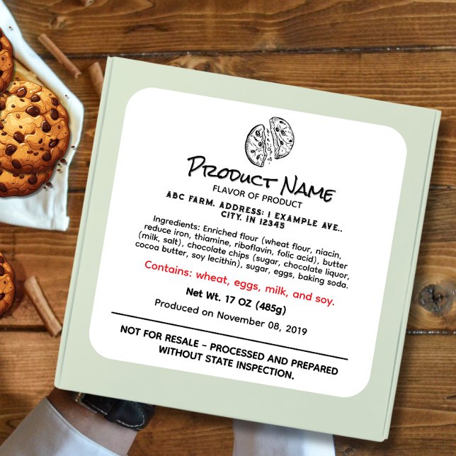 Virginia cottage food label (Creator Uploaded)